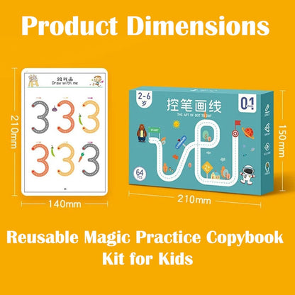 Reusable Magic Practice Copybook Kit for Kids