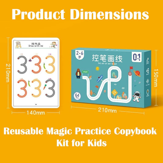 Reusable Magic Practice Copybook Kit for Kids